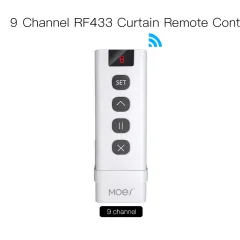 MOES 9 Channel RF433 Curtain Remote Control