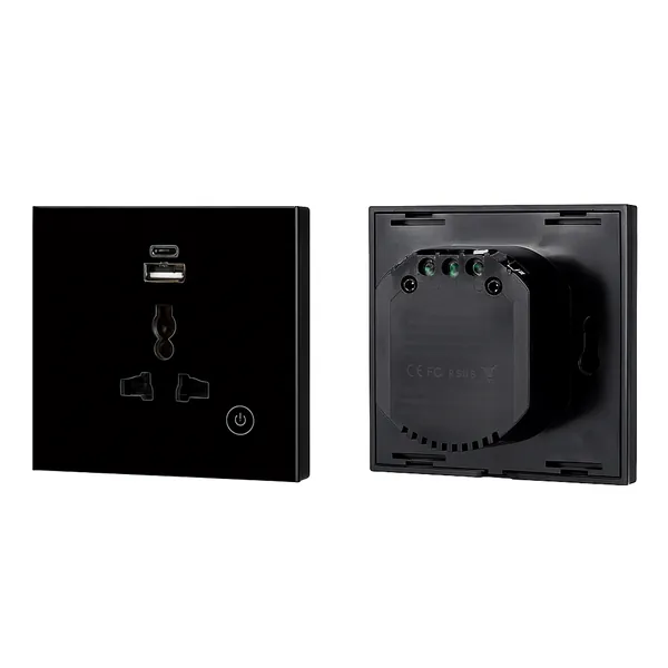 Smart WiFi Tuya Single Socket With USB and Type C Ports