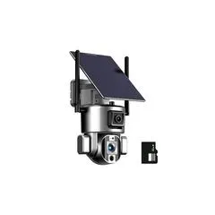 8mp wifi + 4g 10x zoom Solar Triple Lens Linkage Camera