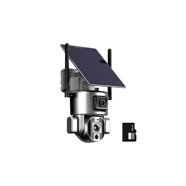 8mp wifi + 4g 10x zoom Solar Triple Lens Linkage Camera