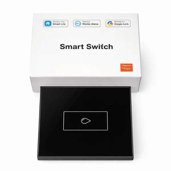 Tuya-Powered Wi-Fi Smart Light Wall Switch (Touch Glass Panel)
